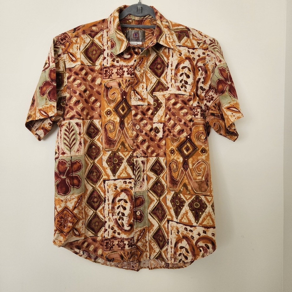 The Territory Ahead Button Up Short Sleeve Shirt Mens Large Multicolor A…